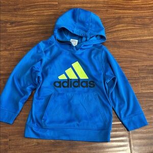 Adidas Kids Blue and Yellow Hoodie
